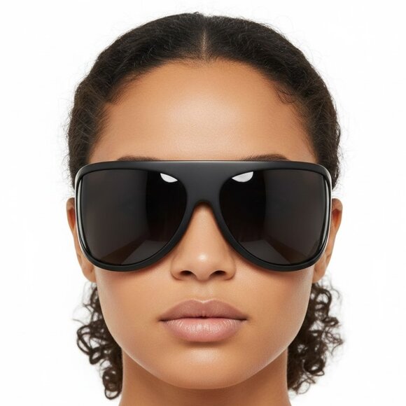 New Miu Miu Dark Grey Irregular Ladies Sunglasses MU A01S 1AB5S0 75 MU A01S 1AB5